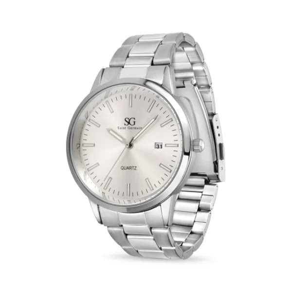 RELOGIO BELMONT DATE METAL PRATA COM FUNDO PRATA