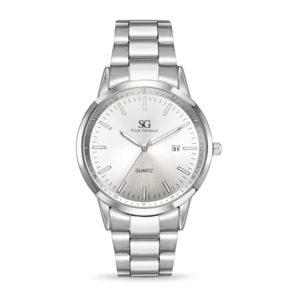 RELOGIO BELMONT DATE METAL PRATA COM FUNDO PRATA - Image 2