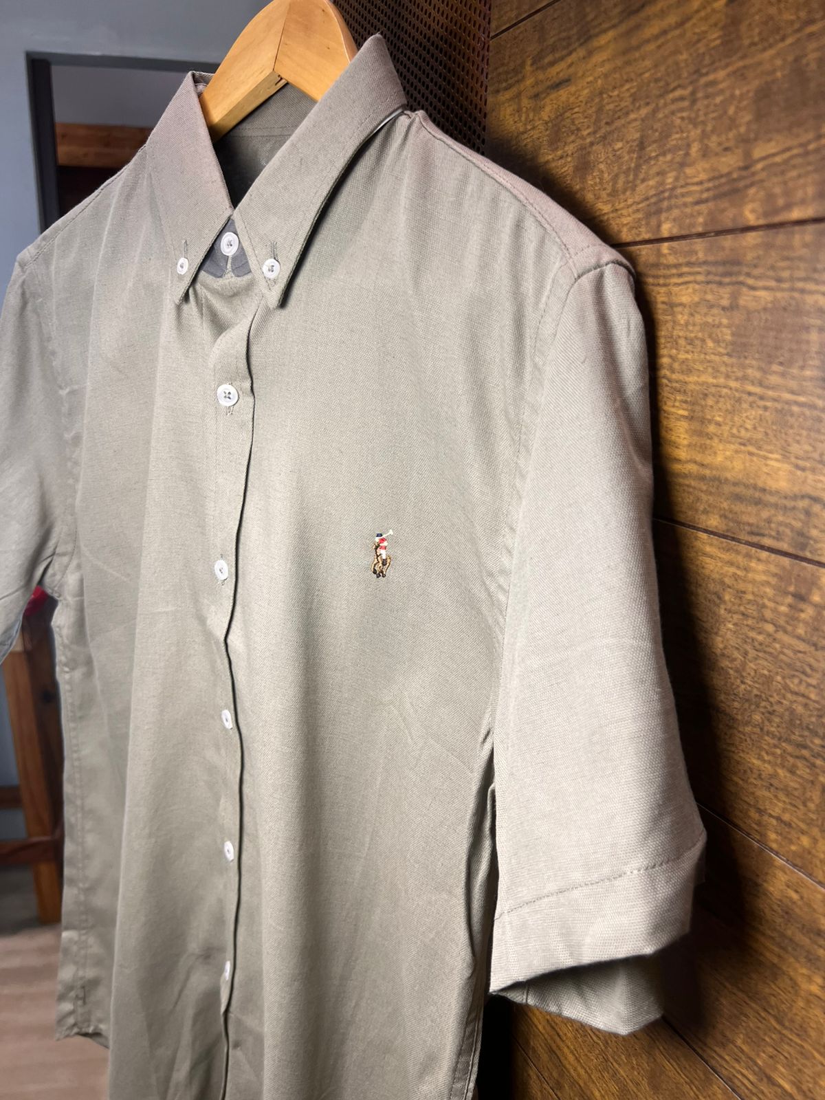 CAMISA SOCIAL RALPH EM OXFORD M.CURTA